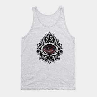 Pop Surrealism Baroque Eye Study Black Frame Tank Top